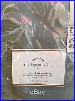 NEW Pottery Barn Dupioni Silk Blackout Drapes 50 x 96Blue DawnSet Of 2