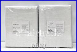NEW Pottery Barn Emery 50 x 84 Rod Pocket COTTON LINED CurtainsSET OF 2White