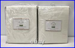 NEW Pottery Barn Emery 50 x 96 Rod Pocket COTTON LINED CurtainsSET OF 2Ivory