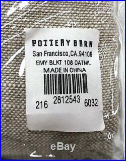 NEW Pottery Barn Emery Linen Cotton 108 BLACKOUT 3-in-1 Drape CurtainOatmeal