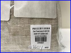 NEW Pottery Barn Emery Linen/Cotton 50 x 84 Cotton Lined Drape, OATMEAL