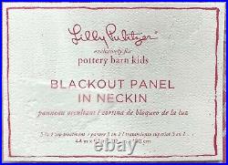 NEW Pottery Barn KIDS Lilly Pulitzer Neckin 44 x 63 BLACKOUT Panel CurtainPink