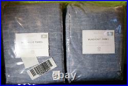 NEW Pottery Barn Kids EVELYN Blackout Curtain Panels CHAMBRAY BLUE 3 in 1 Top
