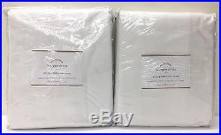 NEW Pottery Barn Morgan 50 x 84 BLACKOUT Drapes, SET OF 2, WHITE/SIMPLY TAUPE