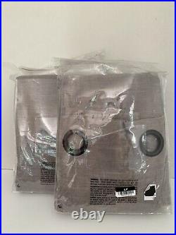 NEW Pottery Barn PAIR Emery Linen Grommet Curtains, 50x108, Lined, Grey, S/O 2