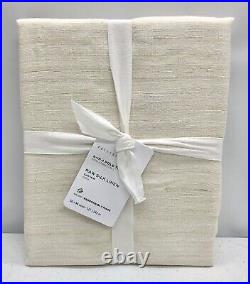 NEW Pottery Barn Raw Silk Linen 50 x 96 CurtainCotton LinedIvory