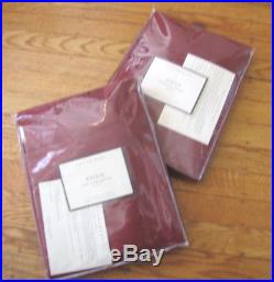 NEW Pottery Barn Set (2) Panels Raw Silk Drapes Curtain Henna Red 50 x 96