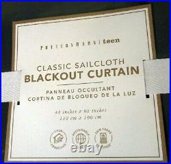 NEW Pottery Barn Teen Set of 2 CLASSIC SAILCLOTH BLACKOUT DRAPES Curtain NAVY