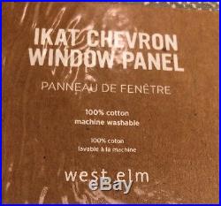 NEW Pottery Barn West Elm Ikat DRAPE PAIR Platinum 2 Grey 48x108 Window Panel