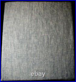 NEW Set of 2 Pottery Barn BELGIAN FLAX LINEN CURTAINS 3-in-1 Pole Blue Chambray
