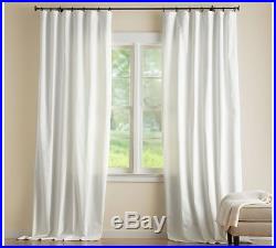 NEW Set of Two POTTERY BARN CAMERON COTTON DRAPES Curtains Ivory 50X84