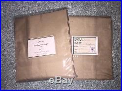 NEW Set of Two POTTERY BARN SILK DUPIONI POLE TOP Drapes 50 X 84 in PARCHMENT