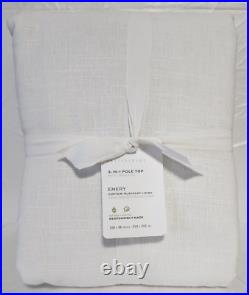 NWT! Pottery Barn 3-in-1 PoleTop Emery 1-Curtain Blackout Lining 100x96 White