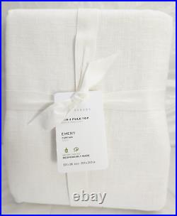 NWT! Pottery Barn 3-in-1 Pole Top Emery 2-Curtains 100 x 96 White Free Ship