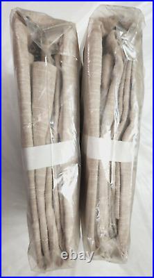 NWT! Pottery Barn 3-in-1 Pole Top Emery 2-Curtains 50x108 Oatmeal Free Ship