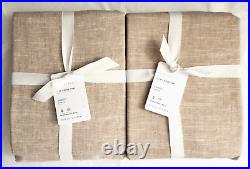 NWT! Pottery Barn 3-in-1 Pole Top Emery 2-Curtains 50x96 Oatmeal Free Ship