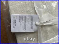 NWT! Pottery Barn 3-in-1 Pole Top Emery Pinstripe Sheer 2-Curtains 50x84 White
