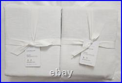 NWT! Pottery Barn 3in1 Pole Top Emery 2-Curtains Blackout Lining 50x108 White