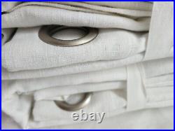 NWT! Pottery Barn Grommet Emery 2-Curtains Blackout Lining 50x84 White F S