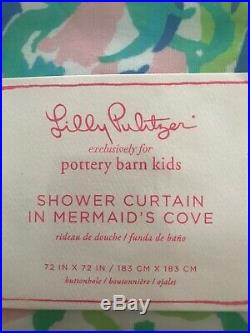NWT Pottery Barn LILLY PULITZER Shower Curtain MERMAIDS COVE