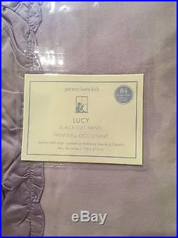 NWT Set/2 Pottery Barn Kids Lucy Velvet Blackout Curtains Drapes 44x84 Lavender