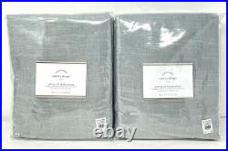 New2Pottery Barn Emery Linen Cotton Blackout CurtainsBlue Dawn50x842813699