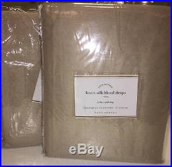 New2 Pottery Barn Linen Silk Blend DrapesSimply Taupe50x96