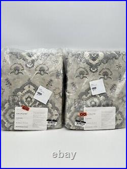 NewPottery Barn2Giovanna Medallion CurtainsCharcoal Gray50 x 108