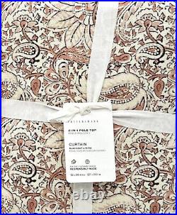 NewPottery Barn2 Amala Kalamkari Print Linen Cotton Curtains Blsckout 50x84