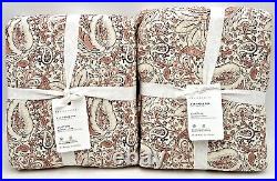 NewPottery Barn2 Amala Kalamkari Print Linen Cotton Curtains Blsckout 50x84