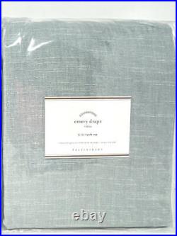 NewPottery Barn Emery Linen Cotton CurtainsDrapeBlue Dawn100x84