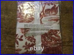 New POTTERY BARN Alpine TOILE Reindeer Holiday SHOWER CURTAIN! Gorgeous