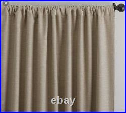 New Pottery Barn 3in1 Pole Top Classic Belgian Flax Linen Curtain Set Of 2 42x96