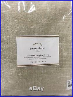 New Pottery Barn Emery Linen/Cotton Blackout Drapes 50 x 108OatmealSet of 4