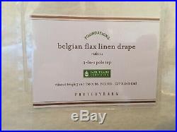 New Set Of Pottery Barn Belgian Flax Linen Drapes / Curtains Ivory