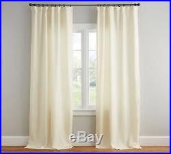 New Set Of Pottery Barn Belgian Flax Linen Drapes / Curtains Ivory