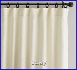 New Set Of Pottery Barn Classic Belgian Flax Linen Curtains Ivory