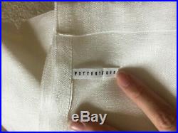 New Set of Pottery Barn Belgian Flax Linen Sheer Drapes / Curtains White 50 x 84