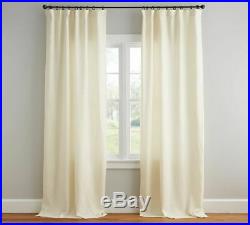 New Set of Pottery Barn Classic Belgian Flax Linen Curtains / Drapes Ivory
