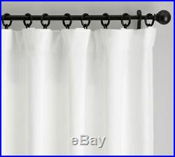 New Set of Pottery Barn Classic Belgian Flax Linen Curtains / Drapes White