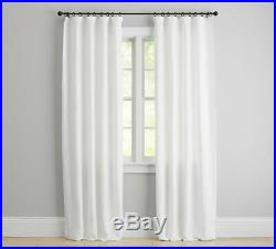 New Set of Pottery Barn Classic Belgian Flax Linen Curtains / Drapes White