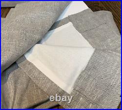 PAIR Pottery Barn Emery Linen 3-in-1 Light Filtering Curtains, 50x84 Grey NWOT