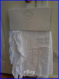 PIU BELLESET OF TWO WINDOW PANELS-52 X 96WHITE-RUFFLE-NEW With TAGS