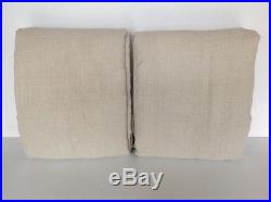 Pottery Barn 2 Belgian Linen Unlined Drapes 50x84 Natural New