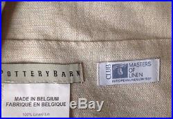 Pottery Barn 2 Belgian Linen Unlined Drapes 50x84 Natural New