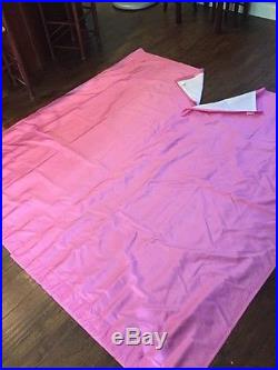 POTTERY BARN 2 Dupioni Silk Curtain Drape Panels 44 x 84 Hot Pink EUC