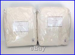 Pottery Barn 2 Emery Linen/cotton Drapes Cotton Lining 100x96 Ivory Msrp $518
