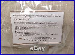 Pottery Barn 2 Washed Belgian Linen Drapes Cotton Lining 50x108 Natural