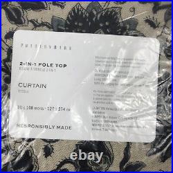 POTTERY BARN 2-in-1 Pole Top Evalina Floral Print Curtain 50 X 108 8425263
