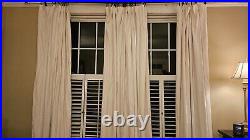 POTTERY BARN 3-in-1 Poletop Drapes-Ivory-Blackout-48x93 EUC